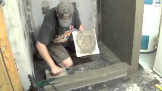 DIY Basement Bathroom Part 5  Skim Coating Cement Board [upl. by Lrat]