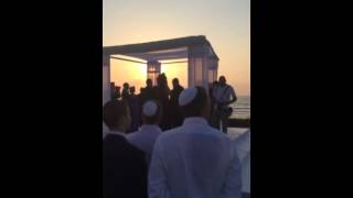 Avromi Freilich singing at a chupah in Caesarea [upl. by Lad]