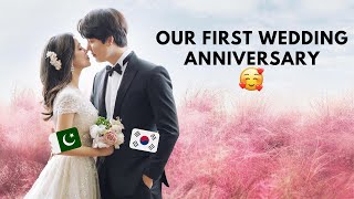 Our First Korean Wedding Anniversary Pakistani Korean Couple [upl. by Isle165]