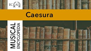 CAESURA in English [upl. by Ylro]