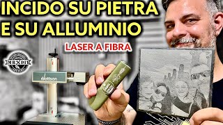 Incido su pietra e alluminio con il marcatore laser a fibra Wattsan FL TT 30W Virmer rycus Incisore [upl. by Llehcar]