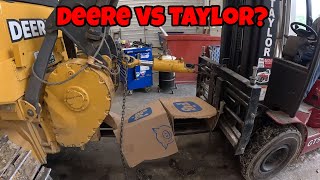 John Deere 550H dozer TCU code diagnose with hydraulic cylinder and winch repair [upl. by Shepperd]