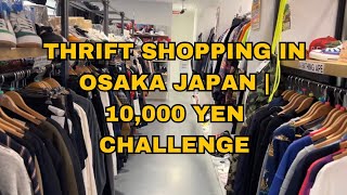 THRIFT SHOPPING IN OSAKA JAPAN  10000 YEN CHALLENGE [upl. by Pinette31]