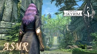 Skyrim ASMR🏔ソリチュードの素敵な街並みを探索🌷︎ 𝔻𝔸𝕐𝟚 [upl. by Mhoj]