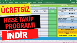 Portföy Takip Programı İndir  Ücretsiz Hisse Takip Programı İndirme  Excel hisse temettü [upl. by Seana]