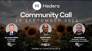 Hedera Community Call  State of Decentralization Dropp and Stablecoin Studio  Sep 29 2023 [upl. by Wun]