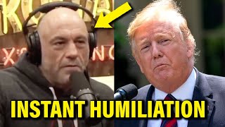 Joe Rogan gets BRUTALLY FACTCHECKED LIVE on his own show over Biden vs Trump comment [upl. by Allets]