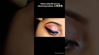 How to use Lipstick as Eyeshadow  Pink Gilliter Smokey Eye Makeup Tutraial  Quick Eyemakeup [upl. by Yema]