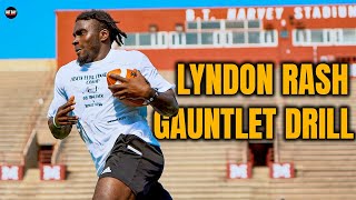 Grambling State WR Lyndon Rash Didnt Need Gloves For Gauntlet Drill  HBCU Elite QB amp WR Camp [upl. by Norrat]