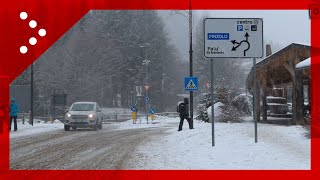 Torna la neve sulle Alpi le immagini da Madonna di Campiglio nel primo pomeriggio del 5 gennaio [upl. by Angeli314]