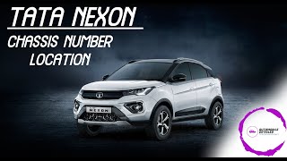 TATA NEXON CHASSIS NUMBER LOCATION AND VIN PLATE LOCATION  WHERE IS CHASSIS NO LOCATED IN NEXON [upl. by Hnahc]