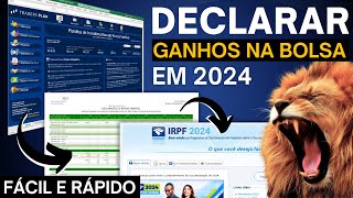 Declarar Ações Imposto de Renda 2024  Planilha Fácil e Rápida que calcula TUDO [upl. by Annavoj823]