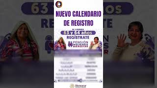 PENSIÓN MUJERES CON BIENESTAR 60 A 64 AÑOS YA HAY CALENDARIO DE REGISTRO [upl. by Naghem823]