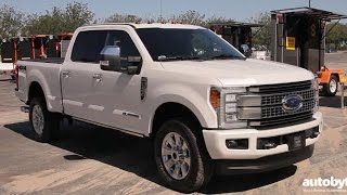 2017 Ford F250 Super Duty Platinum Crew Cab Truck Test Drive Video Review [upl. by Tebasile]