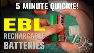 EBL Batteries AA 14500 18650 Review  a 5 min Quickie [upl. by Livingstone]