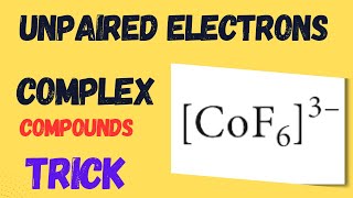 How to Find Unpaired Electrons of Coordination Compound [upl. by Einwat]