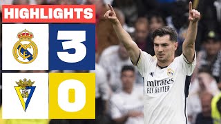 REAL MADRID 3  0 CÁDIZ CF  RESUMEN LALIGA EA SPORTS [upl. by Jared743]