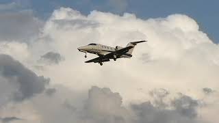 Embraer Phenom 100 Pan Europeenne Air Service FHSBL  Landing at LFMH Saint Etienne Airport [upl. by Retsel]