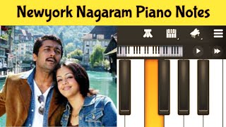 New York Nagaram  Sillunu Oru Kadhal  Piano Tutorial [upl. by Ananna]