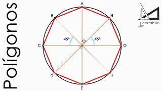 Octógono regular inscrito en una circunferencia [upl. by Lenz690]