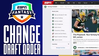 How To Change Draft Order ESPN Fantasy 2024 Simple Tutorial [upl. by Fairfield]