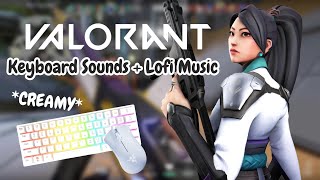 VALORANT  CREAMY Keyboard Sounds ASMR Gaming [upl. by Aninaj]