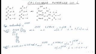 Calcularea puterilor lui i [upl. by Anitap]