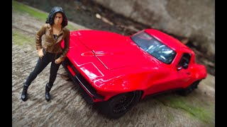 Unboxing Lettys 1966 Chevy Corvette C2 Stingray Jada Toys diecast Fast And Furious scale 124 [upl. by Katharyn992]