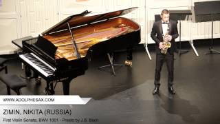 Dinant 2014  ZIMIN Nikita First Violin Sonata BWV 1001  Presto by JS Bach [upl. by Nitsew]