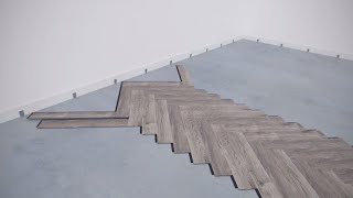 How to Install SLY Herringbone Droplock 400 Design Floors [upl. by Eyatnod]