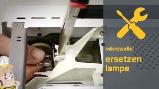 Ersetzen der Lampe Ihrer Mikrowelle  Das Ersatzteilecenterde Verfahren [upl. by Eniluqcaj]