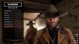 RDR2 All Stolen Hats for Arthur Morgan except fisherman reward one [upl. by Cherrita]