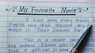 My favourite movie english essay  english essay [upl. by Dralliw]