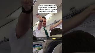 FUNNIEST Flight Attendant in the world viral shorts shortsbeta flight [upl. by Jovitah509]