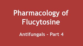 Pharmacology of Flucytosine Antifungals Part 4 ENGLISH  Dr Shikha Parmar [upl. by Ocinemod]