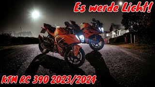 Geht es noch besser  Das Licht der KTM RC 390 Lights on [upl. by Call]