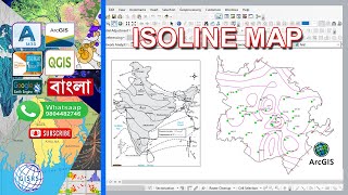 ISOLINE MAP IN ARCGIS SPLINE IN ARCGIS  SPLINE INTERPOLATION [upl. by Nomyt]