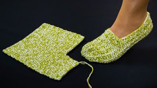 Fastest crochet slippers for beginners  easy pattern [upl. by Zeiler]