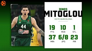 Panathinaikos  Barcelona 8981 Dinos Mitoglou 19 Points 23 PIR [upl. by Yknip]