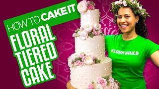 Delicious Spring Floral Tiered Cake for Mothers Day  How To Cake It  Yolanda Gampp [upl. by Crary]