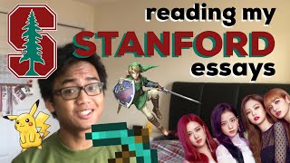 Reading My ACCEPTED Stanford Supplemental Essays [upl. by Anthea]