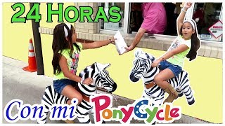 24 Horas con mi Zebra Ponycycle Retos Divertidos Zebra que Camina [upl. by Ozzy]