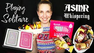 ASMR Playing Solitaire  Eating Hard Candies 😴 Whispering [upl. by Sisely593]