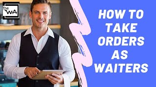 Waiter training Food and Beverage service How to take orders as a waiter FampB Service training [upl. by Brote]