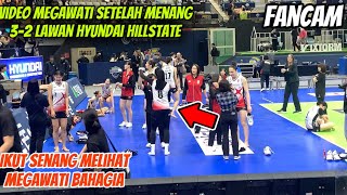 VIDEO MEGAWATI SETELAH PERTANDINGAN LAWAN HYUNDAI HILLSTATE  RED SPARKS MENANG 32 [upl. by Adniralc]