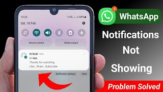 WhatsApp Notification Not Showing On Home Screen 2024  WhatsApp Notification Not Coming Android [upl. by Wilkey]