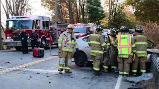 Route 6 Two Car Crash Plymouth Terryville CT 8805 crash firefighter news [upl. by Georgy]