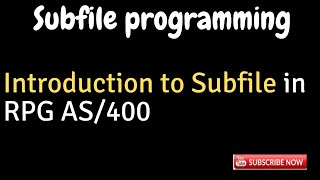 IBM i AS400 Tutorial iSeries System i  Introduction to Subfile in RPG AS400  Subfile basics [upl. by Martita]