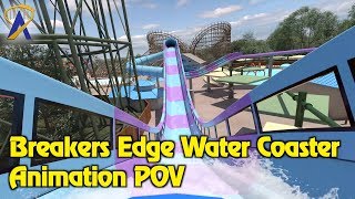 Breakers Edge Water Coaster Animatic POV  Opening 2018 at Hersheypark [upl. by Hsepid77]