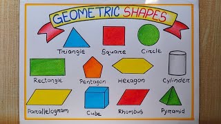 Mathematics Day special drawing easy How to draw Geometric Shapes Mathematics Shapes drawing chart [upl. by Petulah]